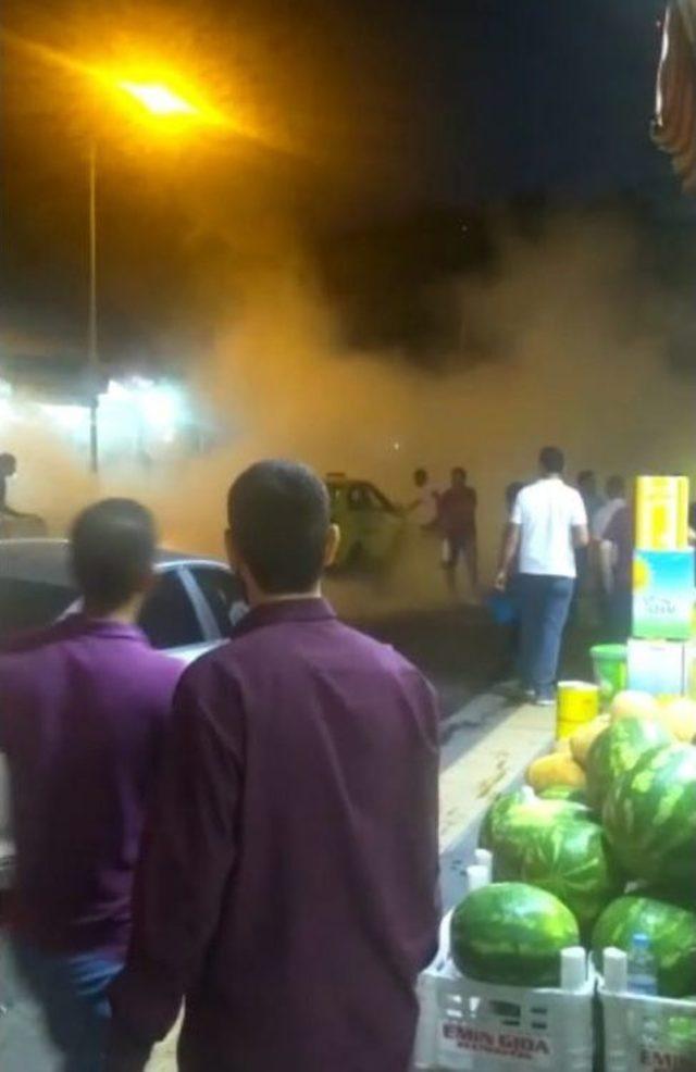 Damlayan Benzin Ticari Taksiyi Yaktı 2