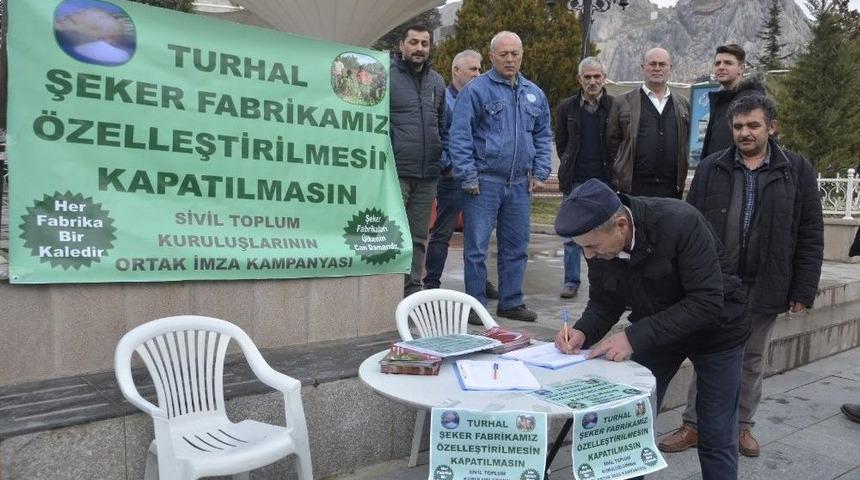 Şeker Fabrikasının &Ouml;zelleştirilmemesi İ&ccedil;in İmza Kampanyası Başlatıldı