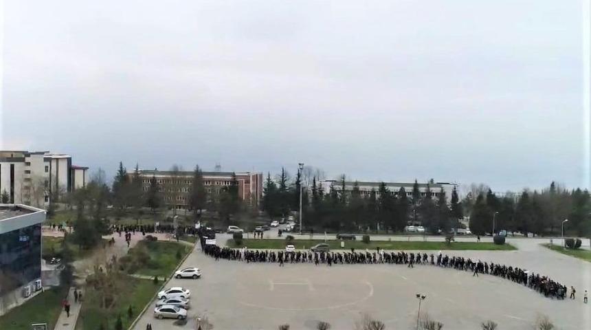 Sa&uuml; &Ouml;ğrencilerinden Zeytin Dalı Harekatına Destek Y&uuml;r&uuml;y&uuml;ş&uuml;