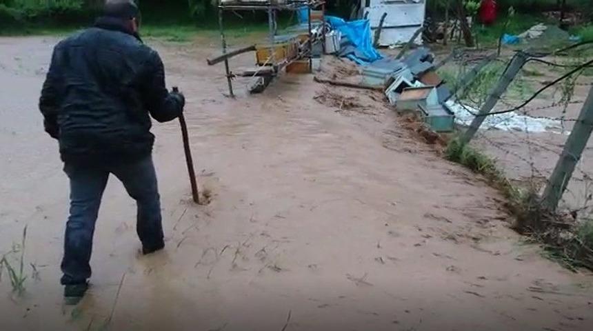 Gerc&uuml;ş&rsquo;te Arı Kovanları Sular Altında Kaldı