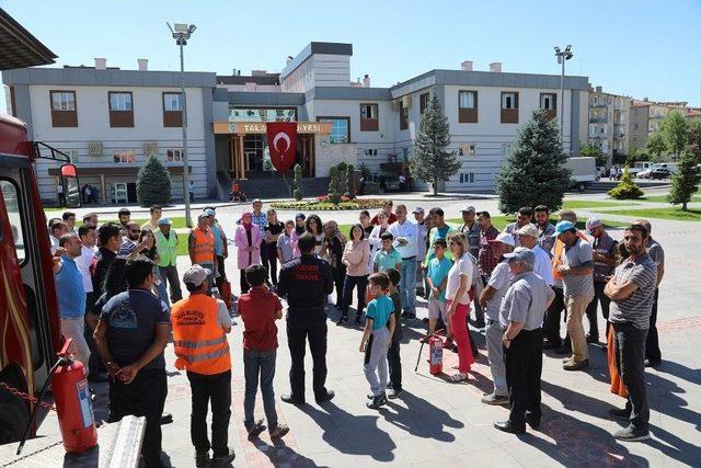 Talas Belediyesinde Yangın Tatbikatı