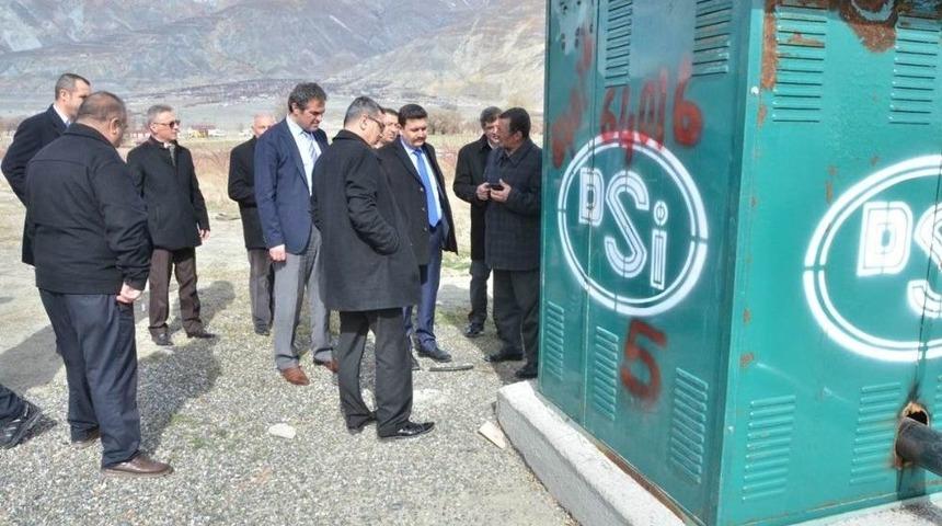 Vali Arslantaş, Sulama Kanallarında İncelemelerde Bulundu