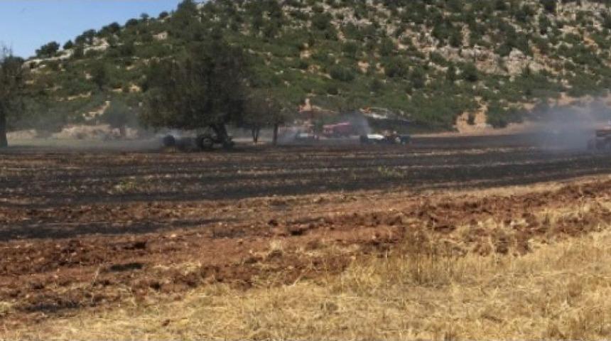 Korkuteli&rsquo;nde Anız Yangını