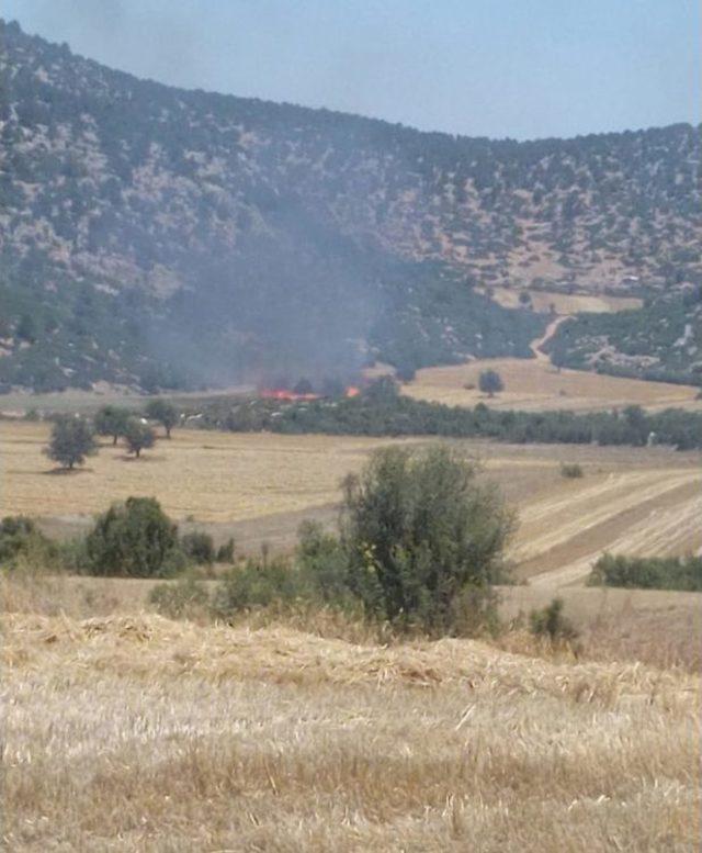 Korkuteli’nde Anız Yangını