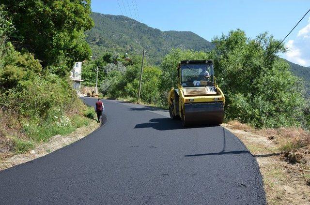 Alanya Kırsalına Sıcak Asfalt