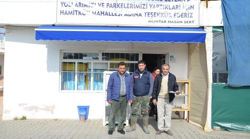 Muhtardan Başkan Ceylan&rsquo;a Pankartlı Teşekk&uuml;r