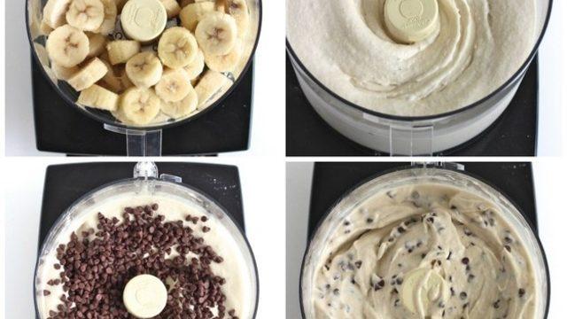 Muz ve Damla Çikolatalı Ev Dondurması