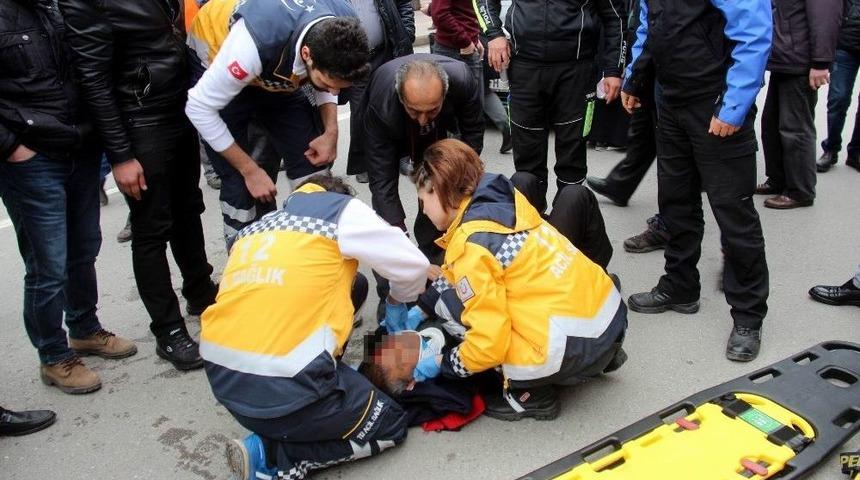 &Ccedil;arptığı Yayanın Başından Bir An Ayrılmadı