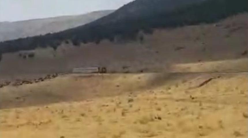 &Ccedil;oban Ve Koyun S&uuml;r&uuml;s&uuml; Trenin Altında Almaktan Saniyelerle Kurtuldu