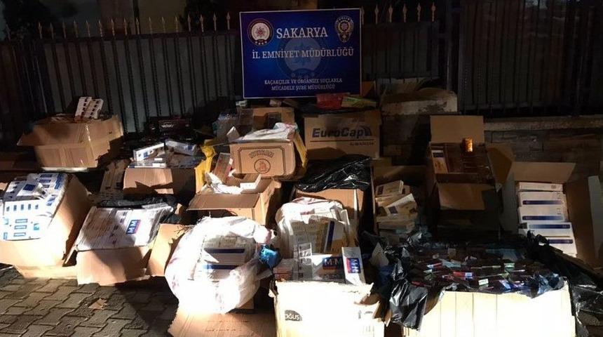 Sakarya&rsquo;da 17 Bin 279 Paket Ka&ccedil;ak Sigara Ele Ge&ccedil;irildi
