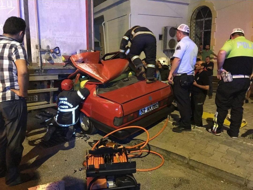 Ordu&rsquo;da Feci Kaza: 1 &Ouml;l&uuml;, 2 Yaralı