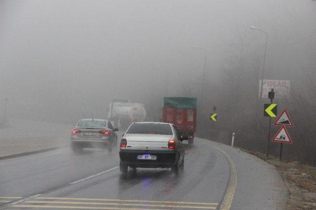 Bolu Dağında Sis Etkili Oluyor 1