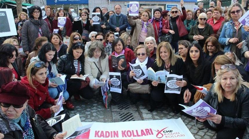 Chp&rsquo;li Kadınlar &Ccedil;ocuk İstismarına Karşı Kitap Okudu