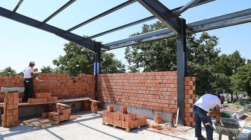 K&ouml;rfez Belediyesi&rsquo;nden İlimtepe Mezarlığı&rsquo;na Modern Hizmet Binası