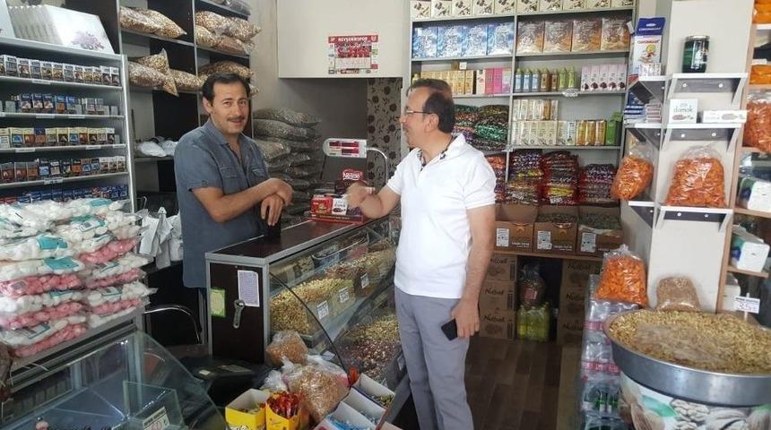 Belediye Başkanı Se&ccedil;en, Esnafları Ziyaret Etti