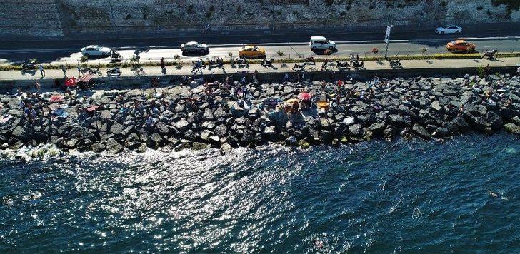 (özel) Plaja Dönen Sarayburnu Sahili Havadan Görüntülendi G1