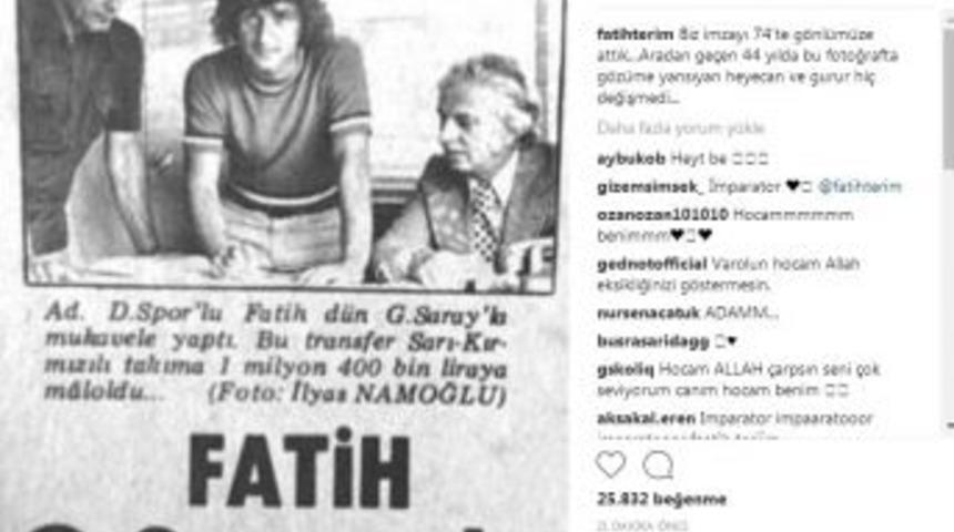 Fatih Terim, Galatasaray&rsquo;a İlk İmzasını Unutmadı