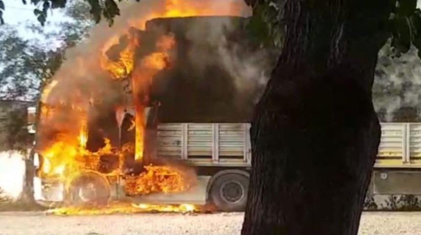 Elektrik Tellerine &Ccedil;arpan Tır K&uuml;l Oldu