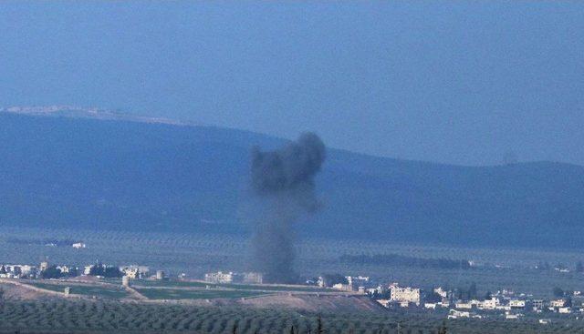 Afrin’in Cinderes Kasabasına Yoğun Hava Bombardımanı