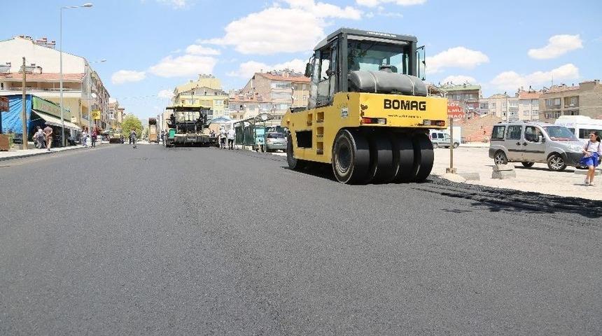 Tekir Caddesinde Sıcak Asfalt &Ccedil;alışmalarına Başlandı