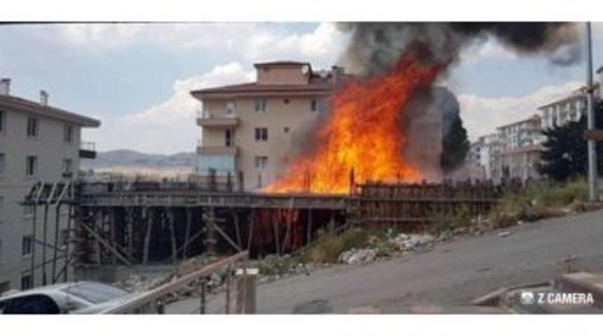 Ankara’da İnşaatta Korkutan Yangın