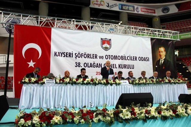 Kayseri Şoförler Ve Otomobilciler Odası 38. Olağan Kongresi Yapıldı