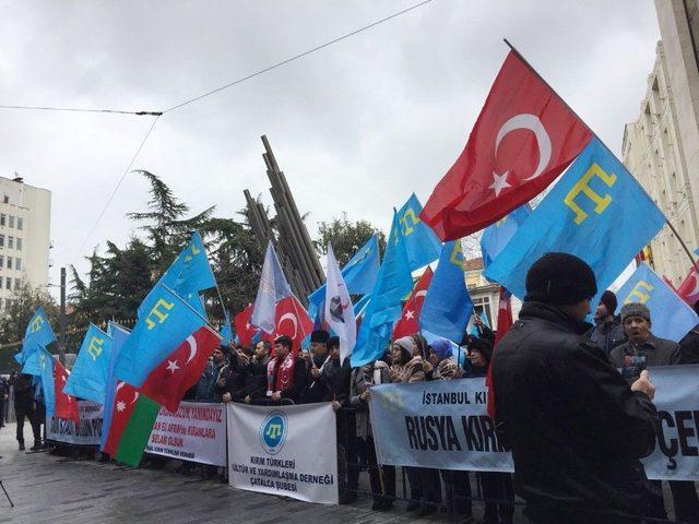 Kırım Tatar Türklerinden Rusya’ya Protesto