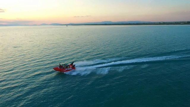 Beyşehir’de Adrenalin Tutkunlarının “jetboat” Heyecanı