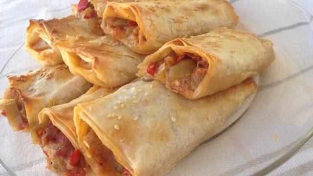 Artan Patlıcan Yemeğinden Börek 