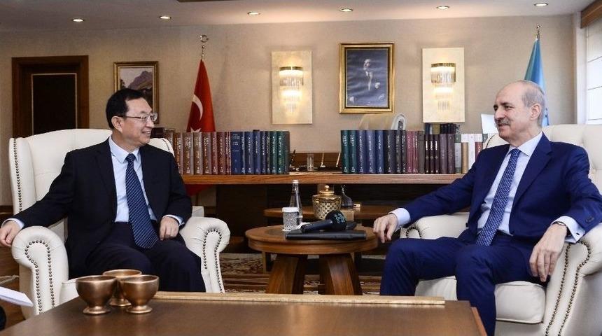 Bakan Kurtulmuş, &Ccedil;inli Mevkidaşıyla Bir Araya Geldi