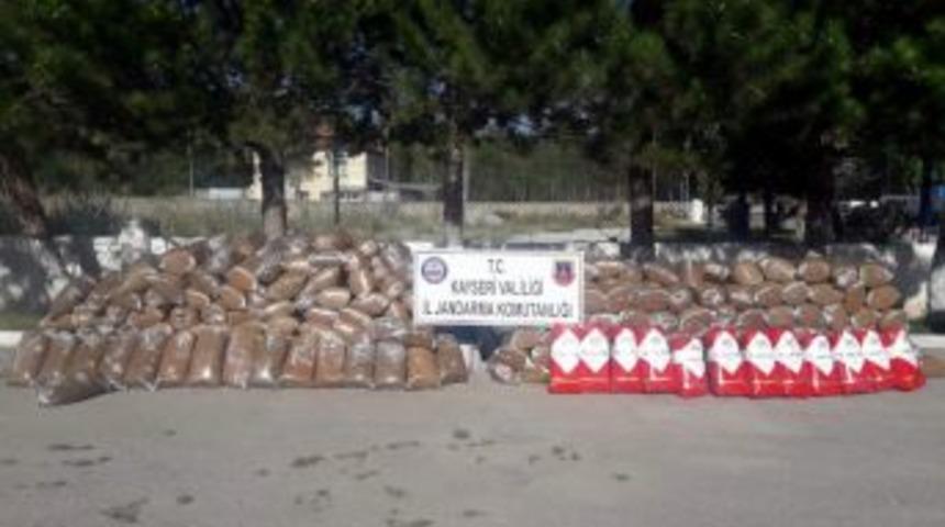 Kayseri’de 3 Ton Kaçak Tütün Ele Geçirildi