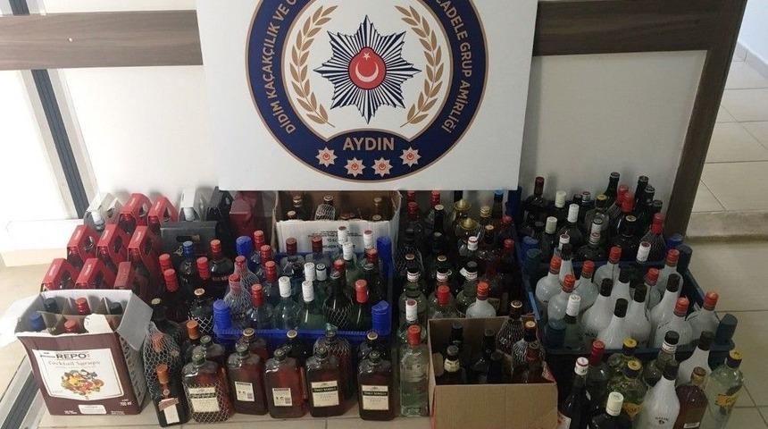 Didim’de 132 Şişe Kaçak İçki Ele Geçirildi