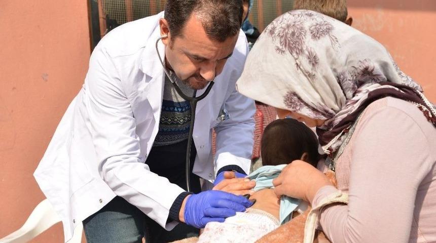 Başil&rsquo;de 78 Kişi Sağlık Taraması Hizmetinden Faydalandı