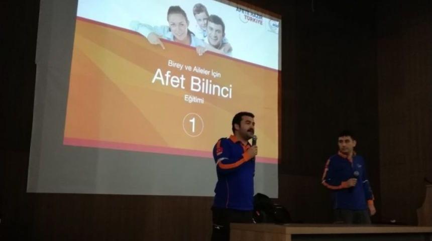 &Ouml;ğrenciler Afet Tatbikatıyla Bilin&ccedil;lendiler