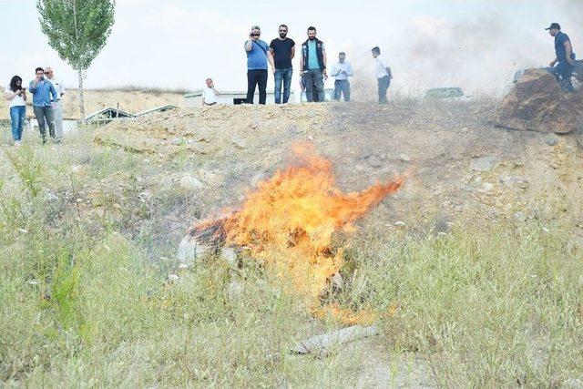 Uşak’ta Adli İşlemleri Bitmiş Uyuşturucular İmha Edildi