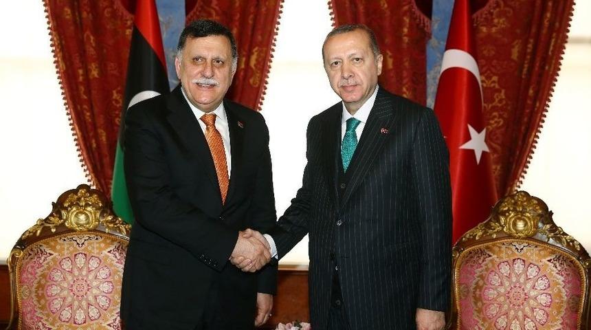 Cumhurbaşkanı Erdoğan, Libya Başkanlık Konseyi Başkanı El Sarrac&rsquo;ı Kabul Etti
