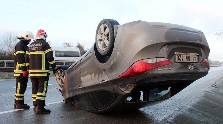 150 Metre Takla Atan Otomobilden Burnu Bile Kanamadan &Ccedil;ıktı