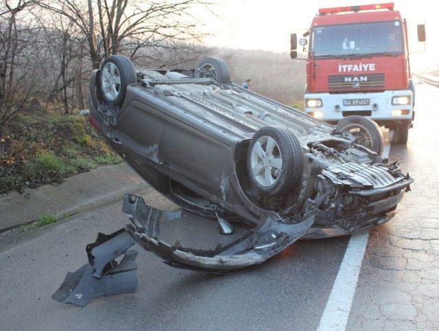 150 Metre Takla Atan Otomobilden Burnu Bile Kanamadan Çıktı