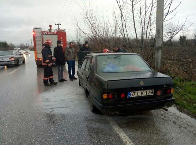 Seyir Halindeki Otomobil Alev Aldı