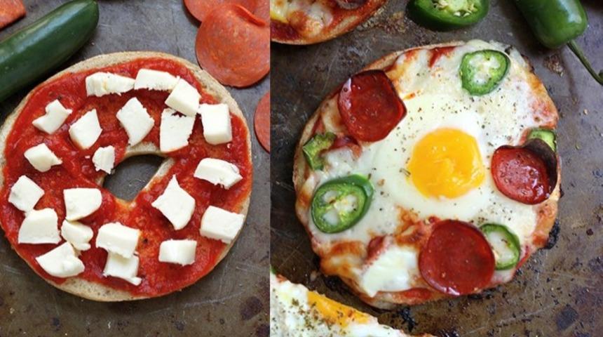 Kahvaltılık Simit Pizza