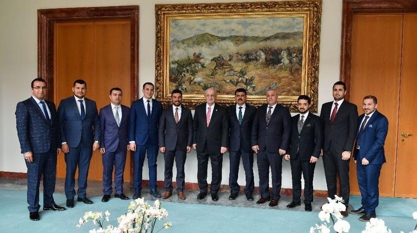 Tbmm Başkanı Kahraman, Gaziantep Birlik Vakfı Y&ouml;netimini Kabul Etti