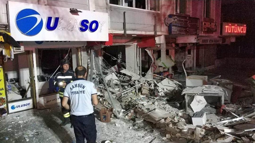 Samsun&rsquo;da Şiddetli Patlama Kamerada