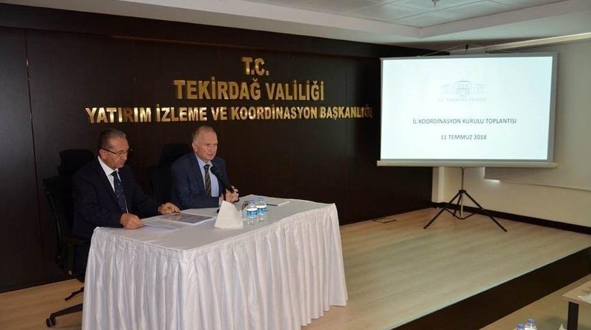 Tekirdağ İl Koordinasyon Kurulu Toplantısı Yapıldı