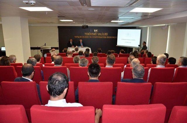 Tekirdağ İl Koordinasyon Kurulu Toplantısı Yapıldı 2