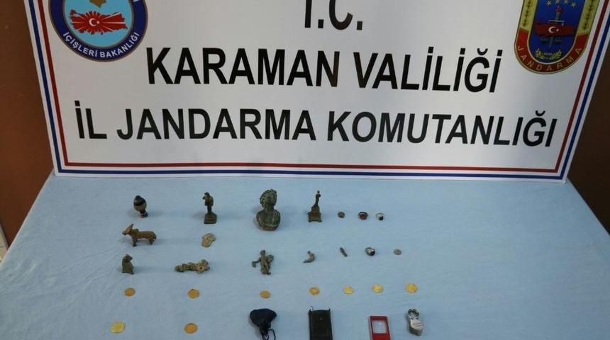 Karaman&rsquo;da Jandarmadan Tarihi Eser Operasyonu