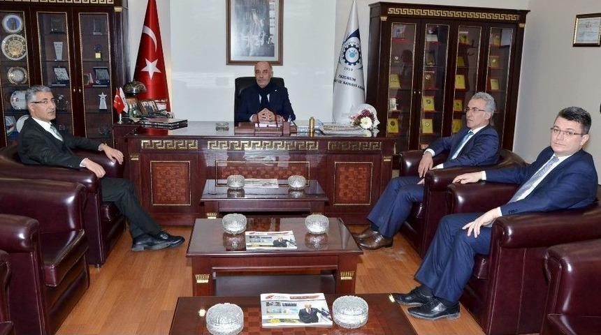 Vergi Dairesi Y&ouml;neticilerinden Başkan Y&uuml;celik&rsquo;e Ziyaret