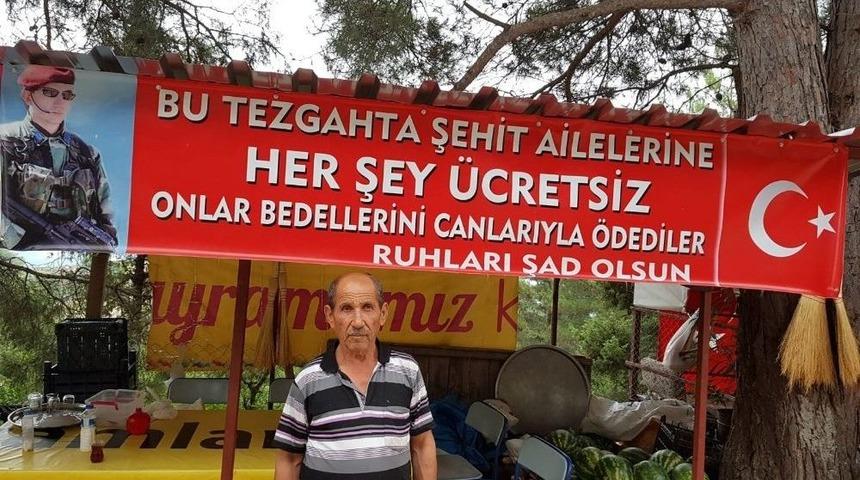 Bu Tezgahta Şehit Ailelerine Her Şey &Uuml;cretsiz