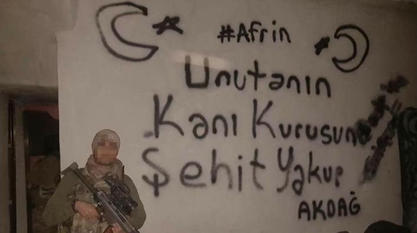 Mehmet&ccedil;ik Afrin&rsquo;de Şehit Yakup Akdağ&rsquo;ı Unutmadı