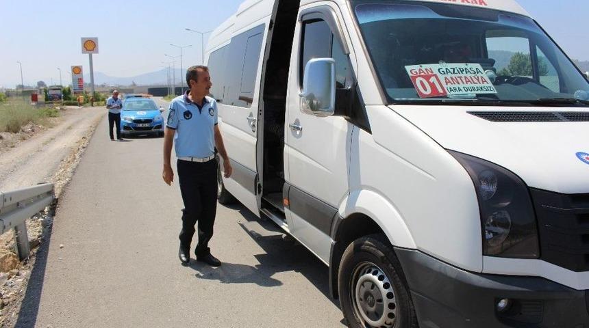 Gazipaşa&rsquo;da Klimasına A&ccedil;mayan Otob&uuml;s Şof&ouml;rlerine Ceza