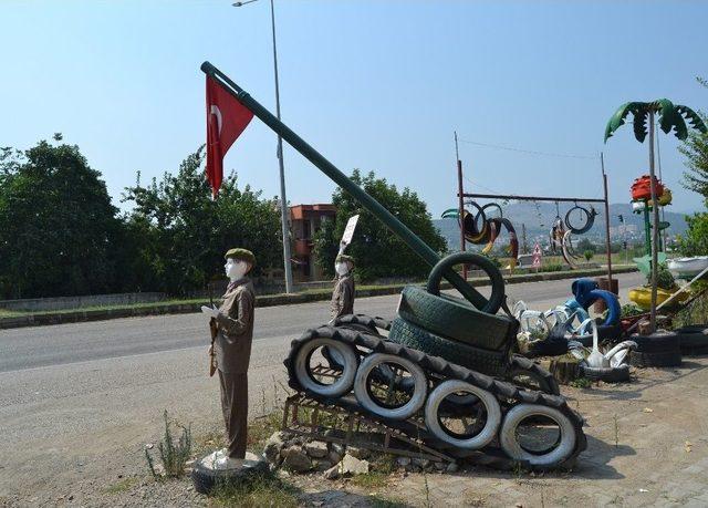 15 Temmuz Anısına Yol Kenarında Tank Hatırası